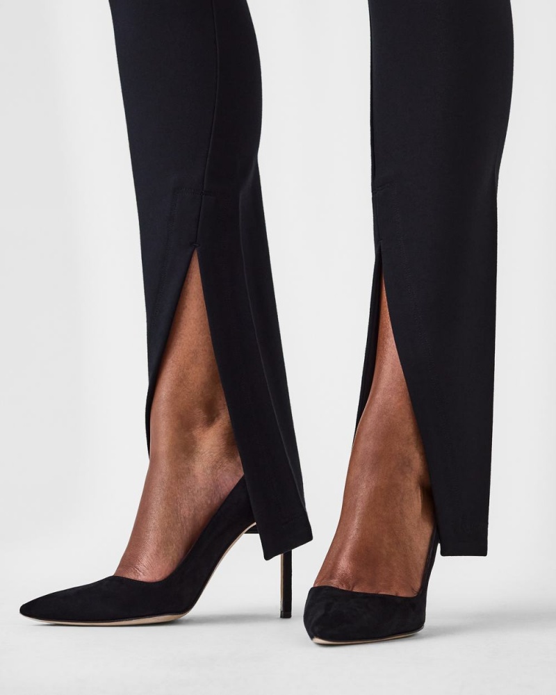 Kalhoty Spanx The Perfect Front Slit Hubená Černé | 6184397-DK