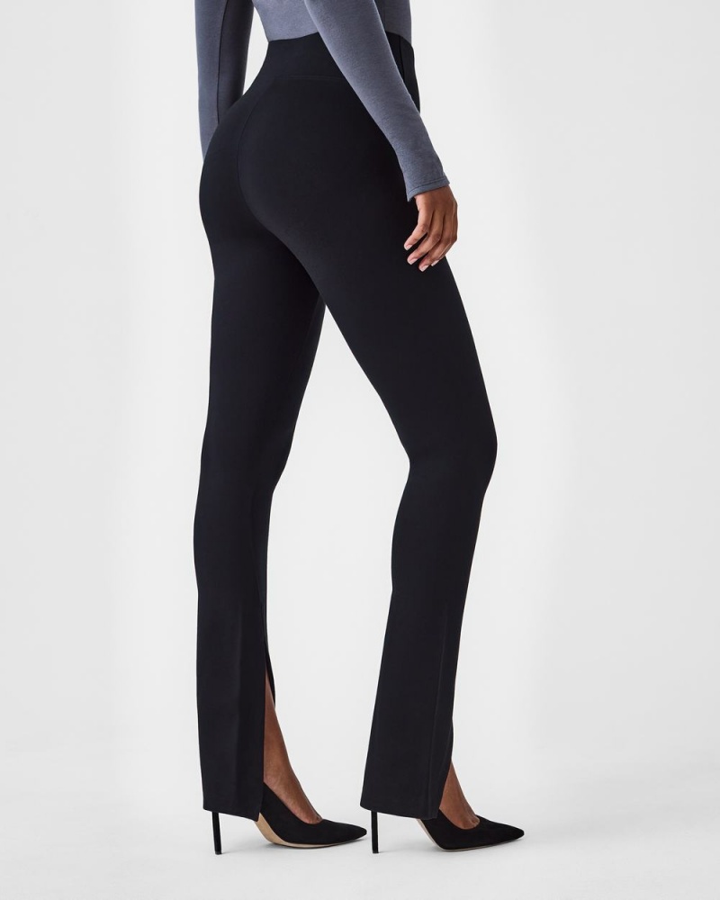 Kalhoty Spanx The Perfect Front Slit Hubená Černé | 6184397-DK
