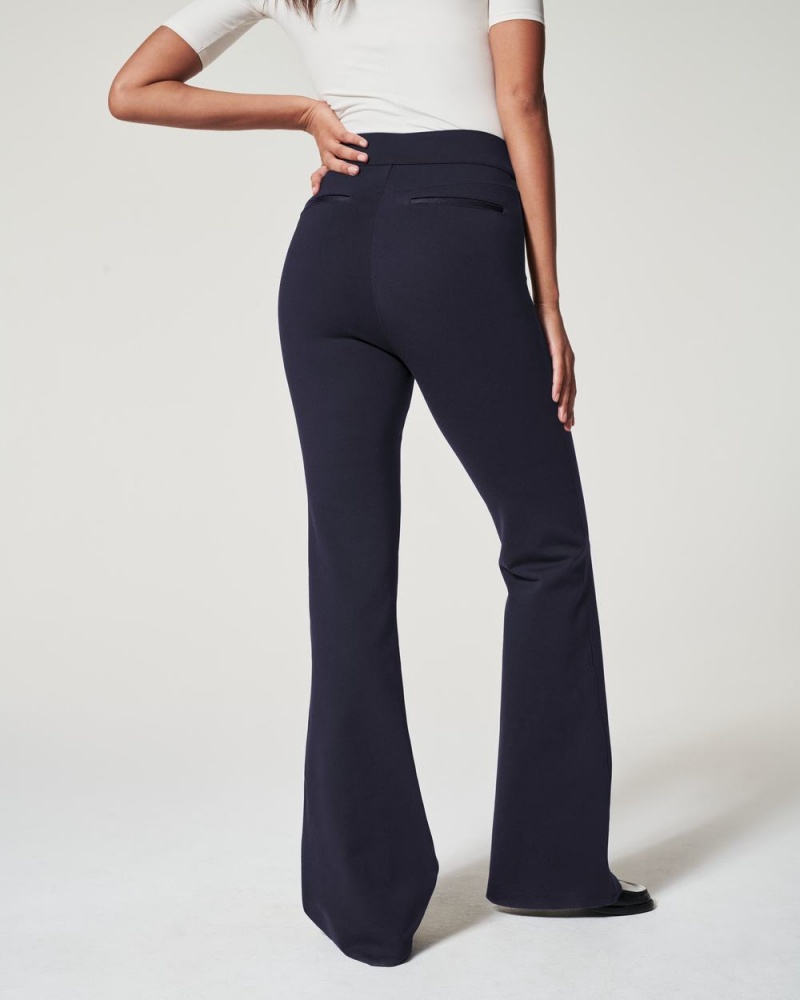 Kalhoty Spanx The Perfect Pant, Hi-Rise Flare Tmavě Blankyt | 0894172-EY