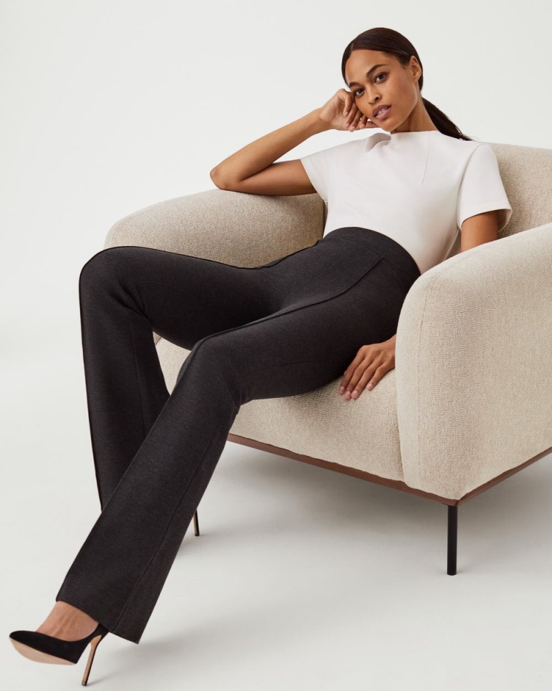 Kalhoty Spanx The Perfect Pant, Hi-Rise Flare Šedé | 1986405-NE