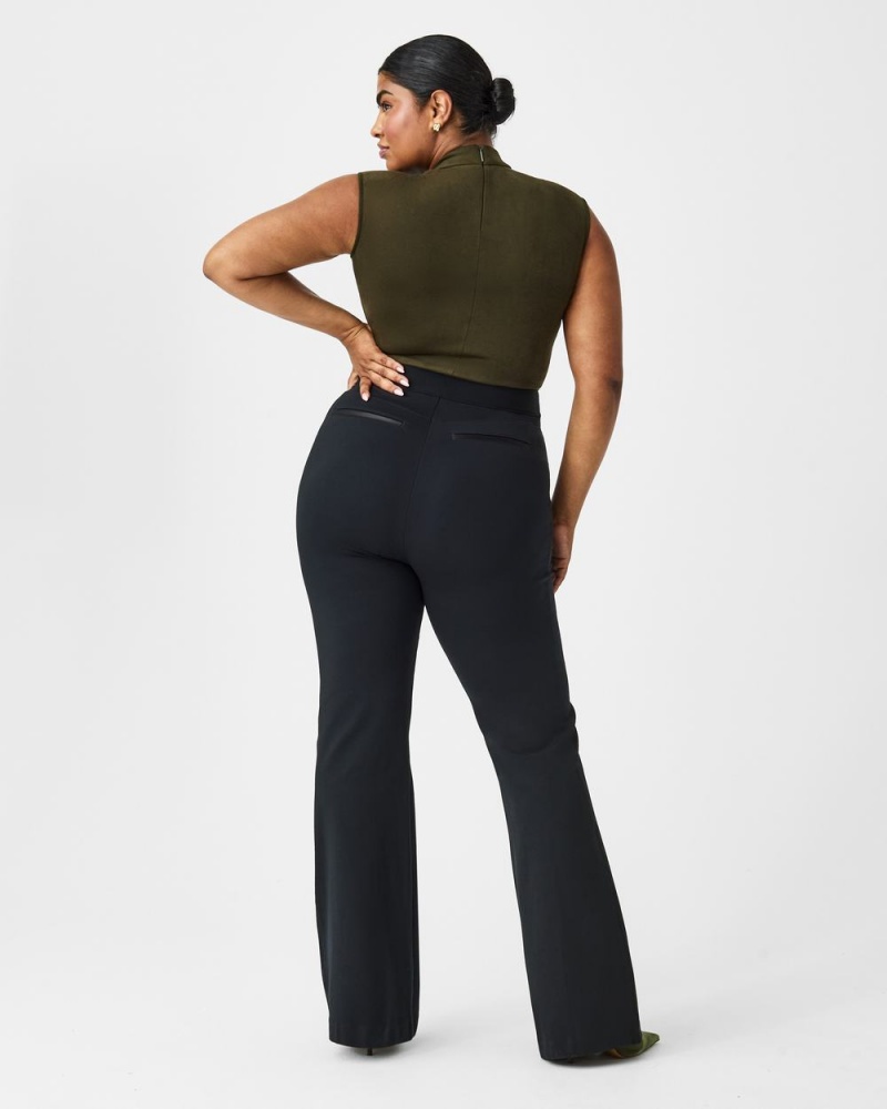 Kalhoty Spanx The Perfect Pant, Hi-Rise Flare Černé | 5107862-KN