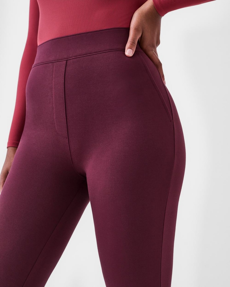 Kalhoty Spanx The Perfect Pant, Kick Flare in Orange Pop Plaid Jacquard Fuchsie | 1603542-AF