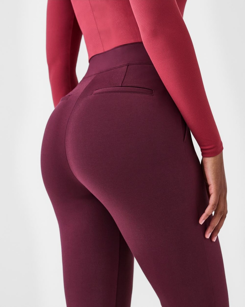 Kalhoty Spanx The Perfect Pant, Kick Flare in Orange Pop Plaid Jacquard Fuchsie | 1603542-AF