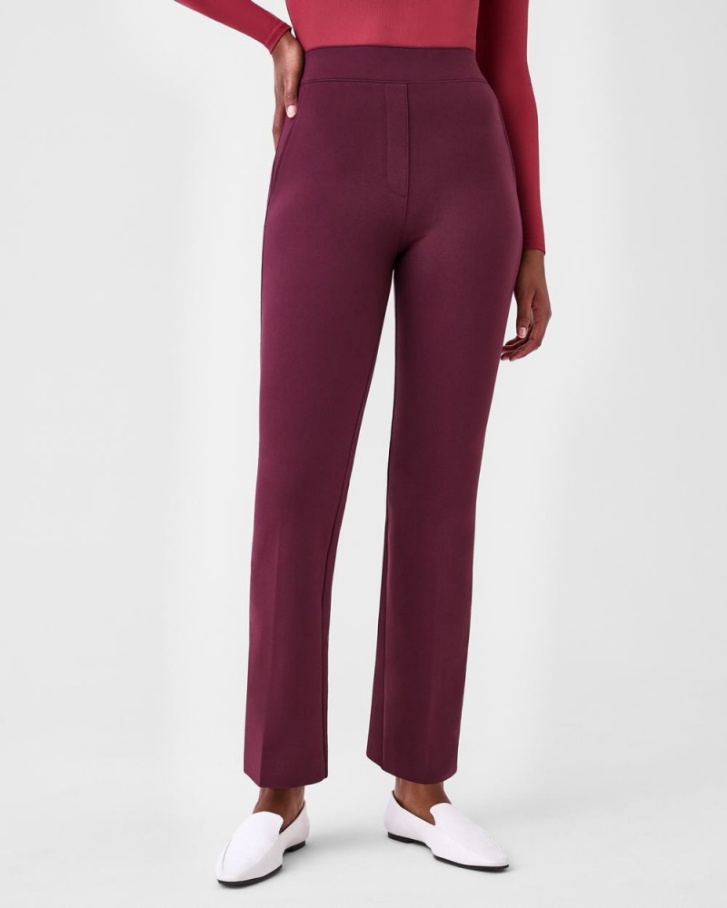 Kalhoty Spanx The Perfect Pant, Kick Flare in Orange Pop Plaid Jacquard Fuchsie | 1603542-AF