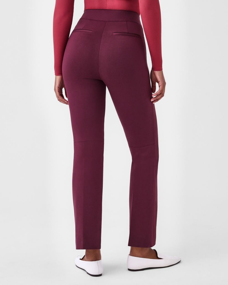 Kalhoty Spanx The Perfect Pant, Kick Flare in Orange Pop Plaid Jacquard Fuchsie | 1603542-AF
