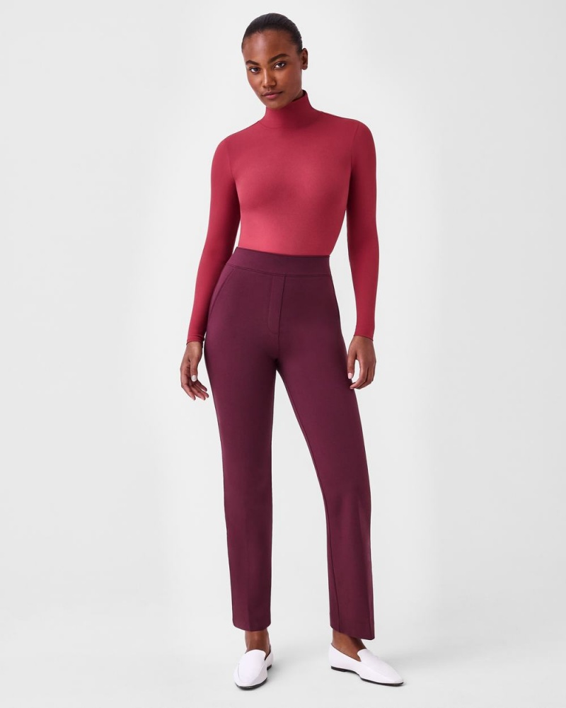Kalhoty Spanx The Perfect Pant, Kick Flare in Orange Pop Plaid Jacquard Fuchsie | 1603542-AF