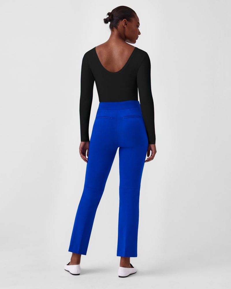 Kalhoty Spanx The Perfect Pant, Kick Flare in Orange Pop Plaid Jacquard Blankyt | 7239485-MX