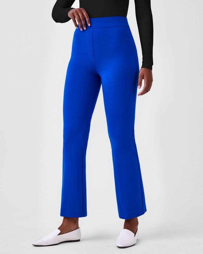 Kalhoty Spanx The Perfect Pant, Kick Flare in Orange Pop Plaid Jacquard Blankyt | 7239485-MX