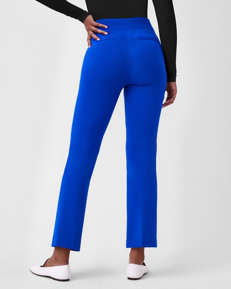 Kalhoty Spanx The Perfect Pant, Kick Flare in Orange Pop Plaid Jacquard Blankyt | 7239485-MX