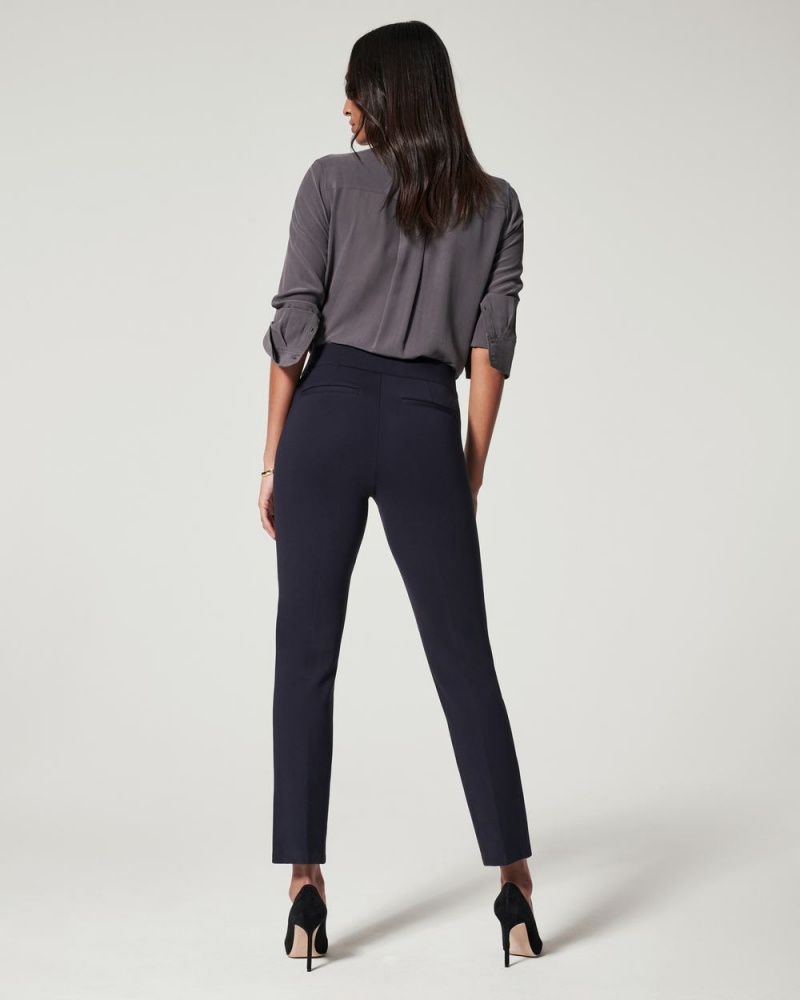 Kalhoty Spanx The Perfect Pant, Slim Rovný Tmavě Blankyt | 1059387-UH