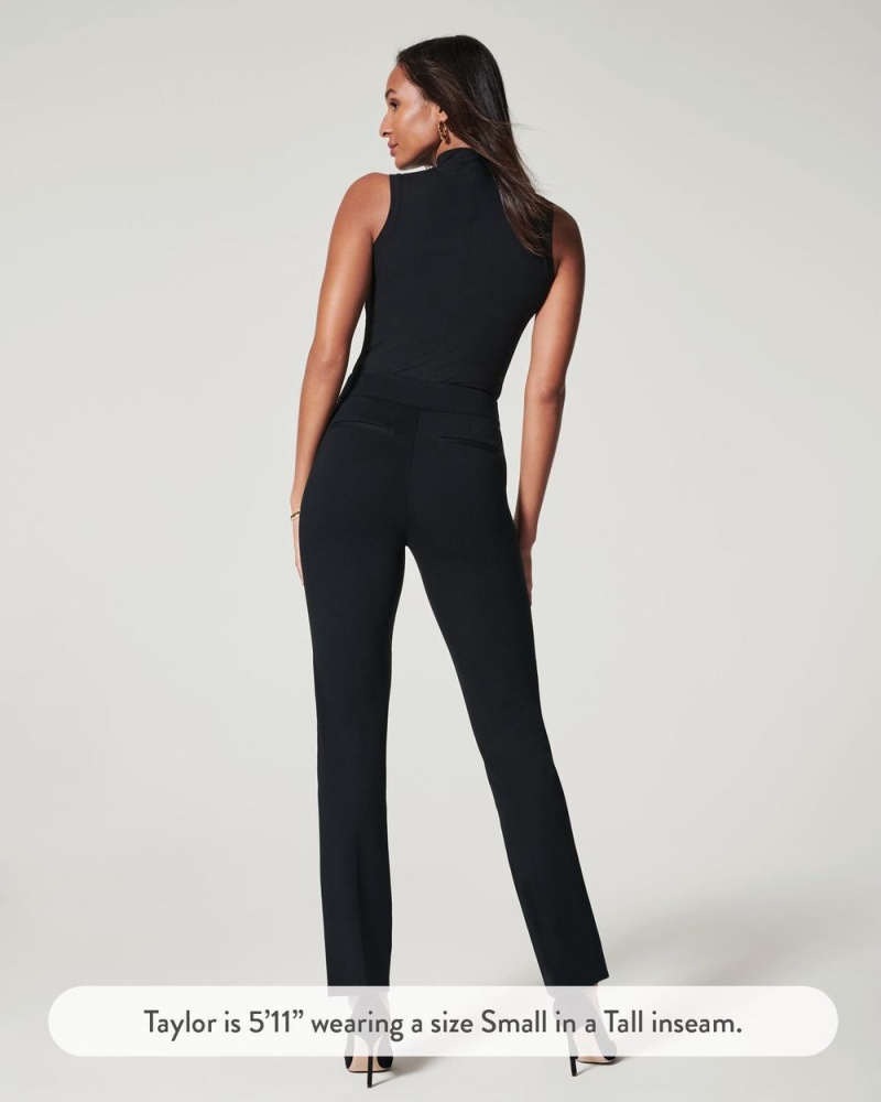 Kalhoty Spanx The Perfect Pant, Slim Rovný Černé | 3841596-CF