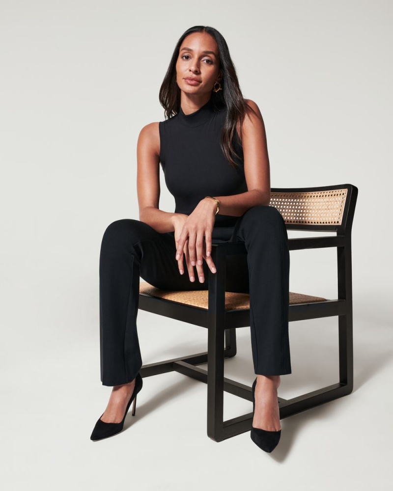 Kalhoty Spanx The Perfect Pant, Slim Rovný Černé | 3841596-CF