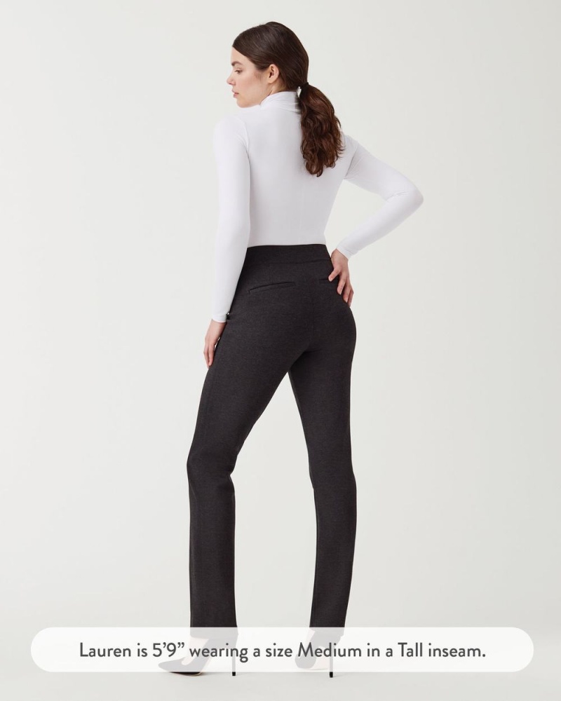 Kalhoty Spanx The Perfect Pant, Slim Rovný Šedé | 1397584-JA