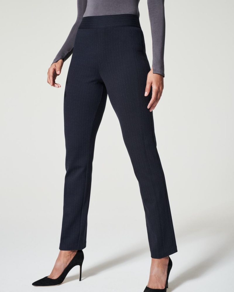 Kalhoty Spanx The Perfect Pant, Slim Rovný Tmavě Blankyt Šedé | 1607842-AC