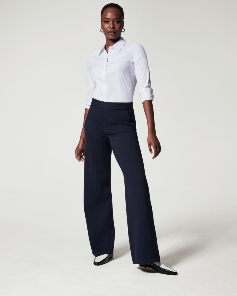 Kalhoty Spanx The Perfect Pant, Široké Leg Tmavě Blankyt Šedé | 3691054-VC