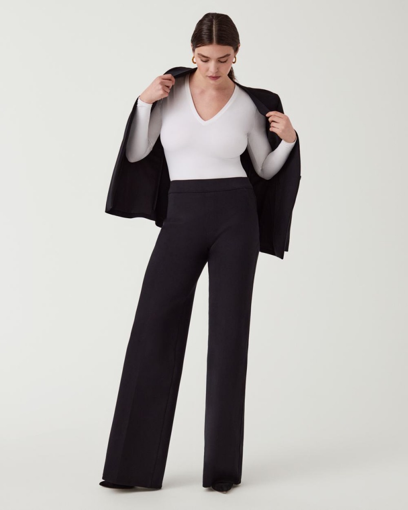 Kalhoty Spanx The Perfect Pant, Široké Leg Černé | 6829154-EN