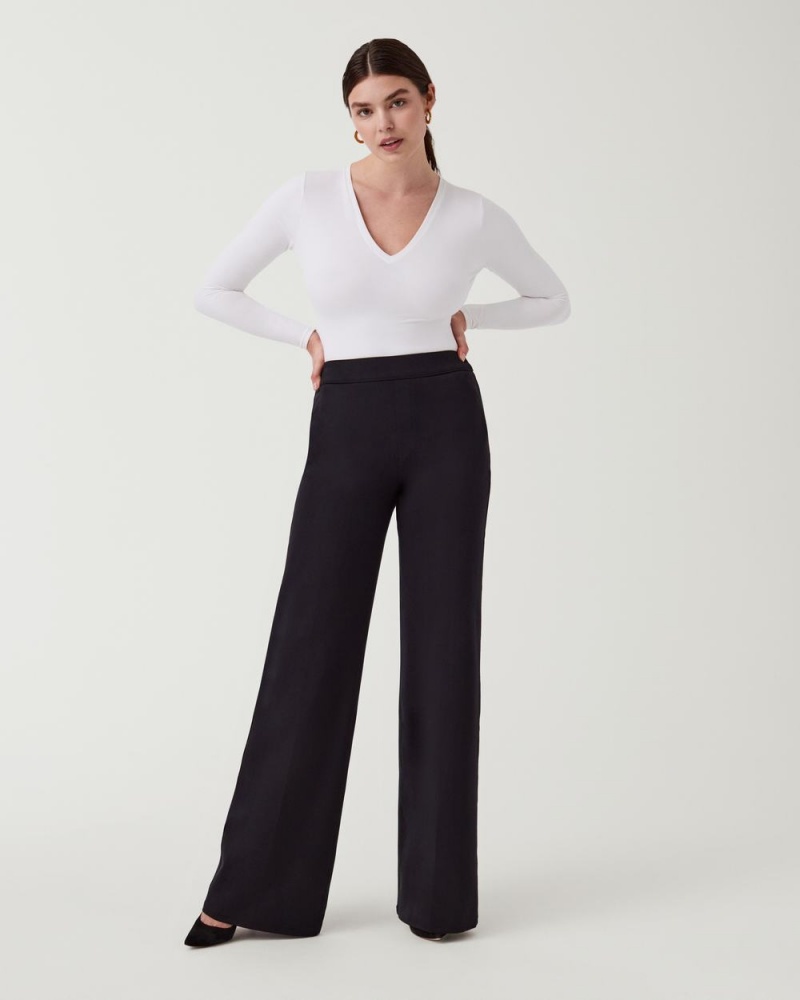 Kalhoty Spanx The Perfect Pant, Široké Leg Černé | 6829154-EN