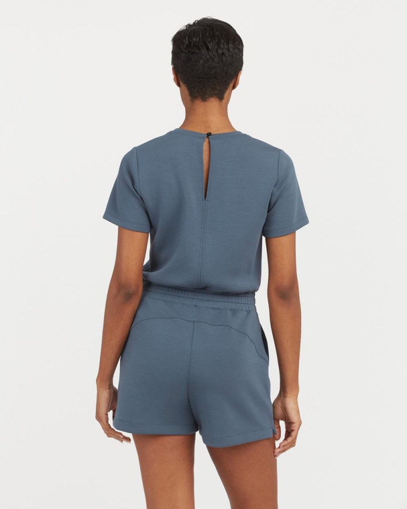 Kombinéza Spanx AirEssentials Krátké Sleeve Romper Blankyt | 7864350-NU
