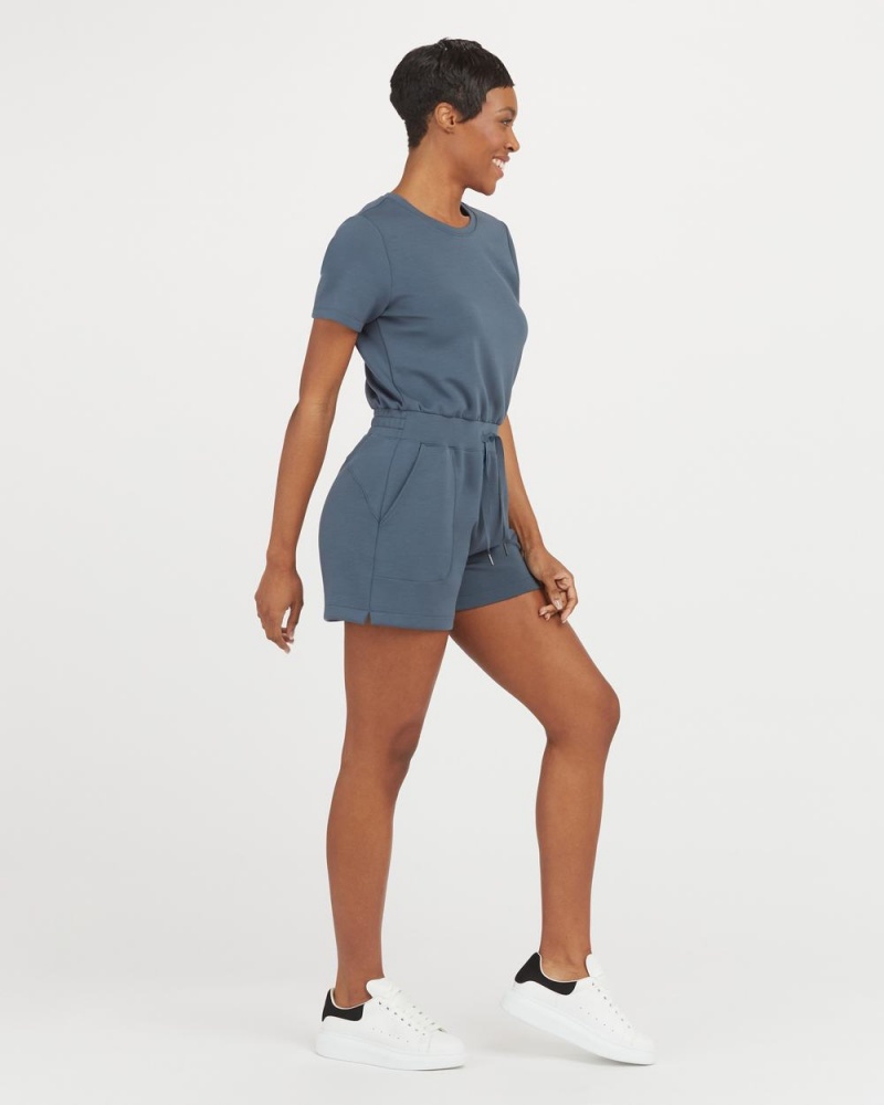 Kombinéza Spanx AirEssentials Krátké Sleeve Romper Blankyt | 7864350-NU