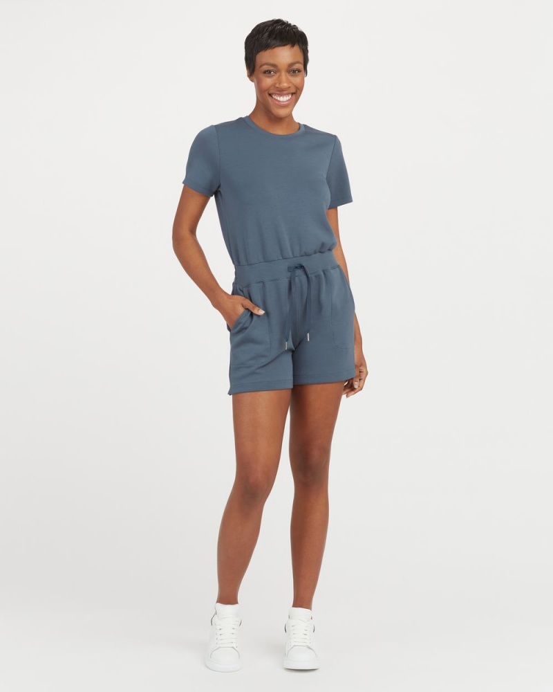 Kombinéza Spanx AirEssentials Krátké Sleeve Romper Blankyt | 7864350-NU