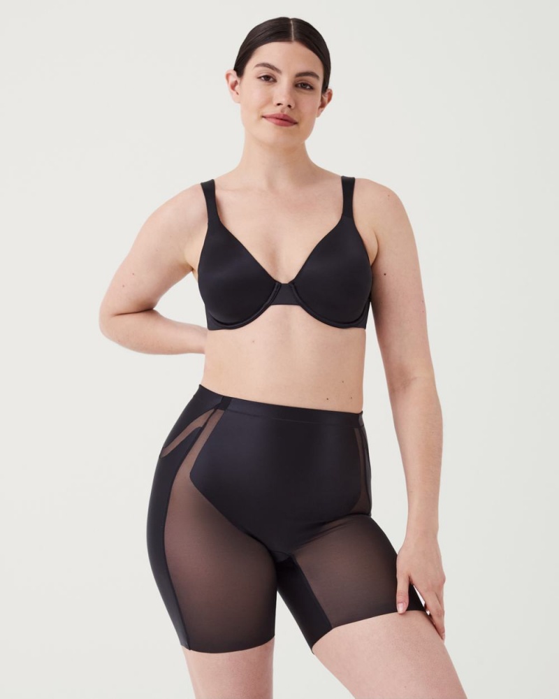 Kraťasy Spanx Booty-Lifting Mid-Thigh Černé | 7628301-YP