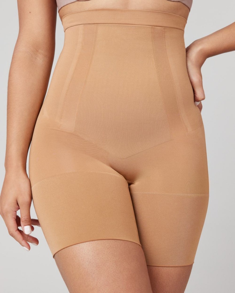 Kraťasy Spanx OnCore High-Waisted Mid-Thigh Béžový | 8130264-IQ