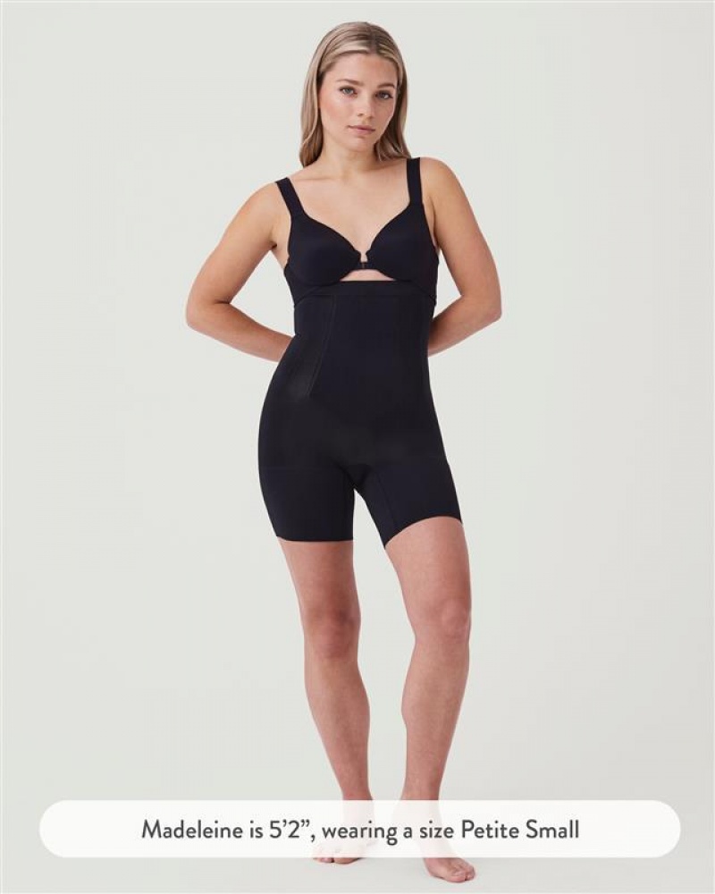 Kraťasy Spanx OnCore High-Waisted Mid-Thigh Černé | 0491652-QH