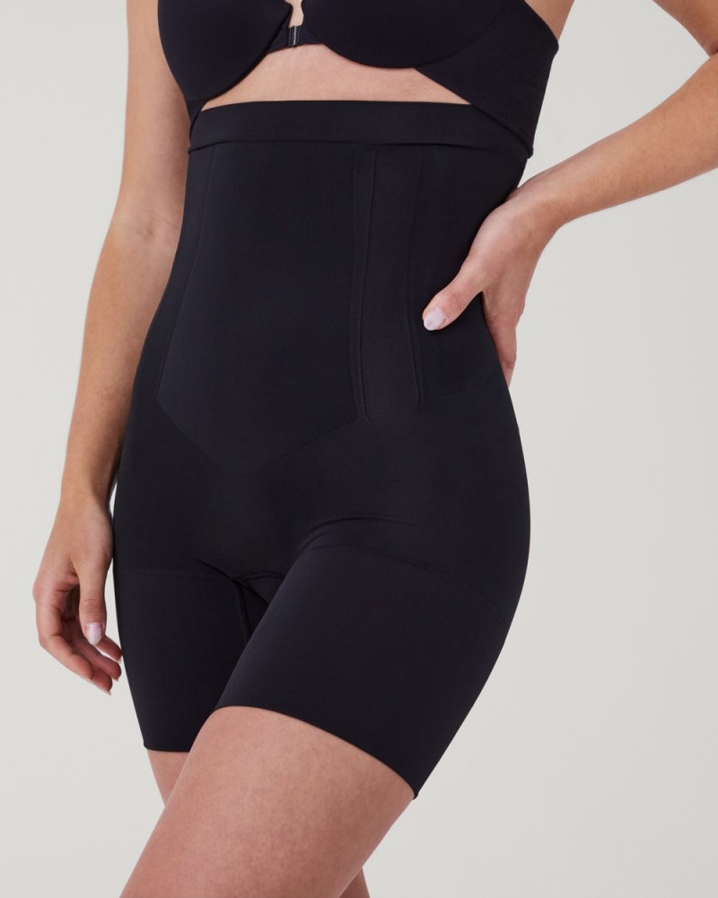 Kraťasy Spanx OnCore High-Waisted Mid-Thigh Černé | 0491652-QH