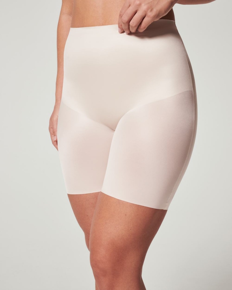 Kraťasy Spanx Shaping Satin Mid-thigh Béžový | 8607239-AZ