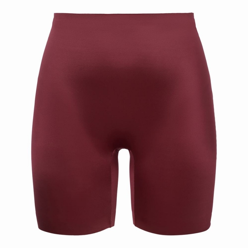 Kraťasy Spanx Shaping Satin Mid-thigh Vínové | 4568032-AZ