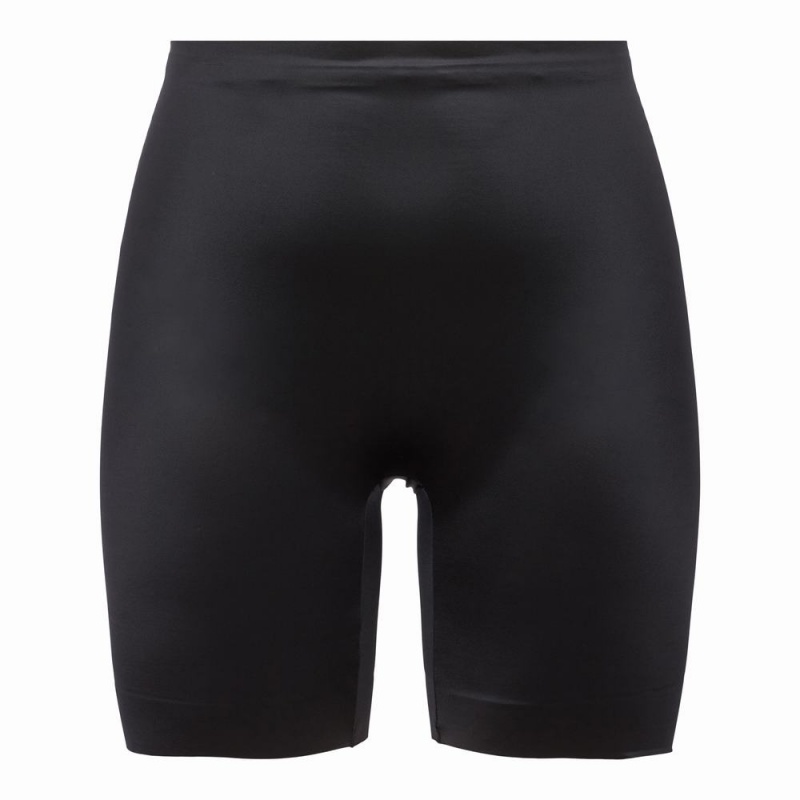 Kraťasy Spanx Shaping Satin Mid-thigh Černé | 3589274-NI