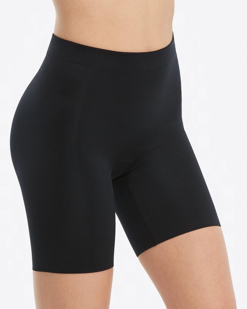 Kraťasy Spanx Suit Your Fancy Booty Booster Mid-Thigh Černé | 8170459-QJ