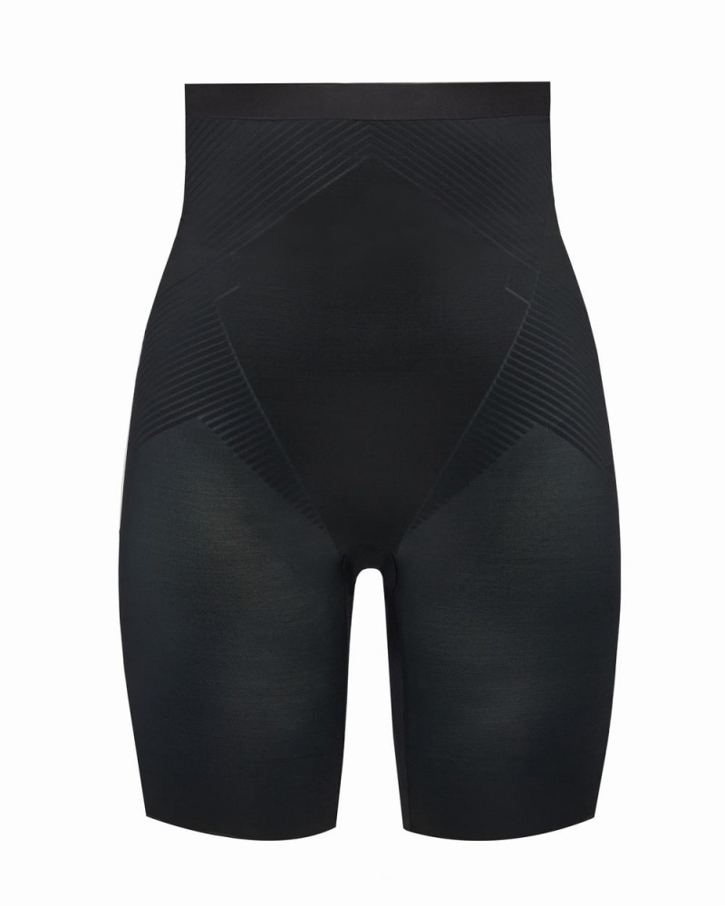 Kraťasy Spanx Thinstincts® 2.0 High-Waisted Mid-Thigh Černé | 3491562-JD