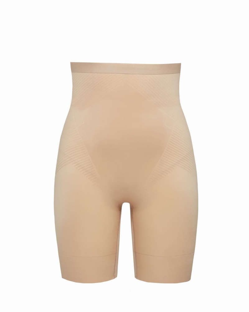Kraťasy Spanx Thinstincts® 2.0 High-Waisted Mid-Thigh Béžový | 0649185-VT