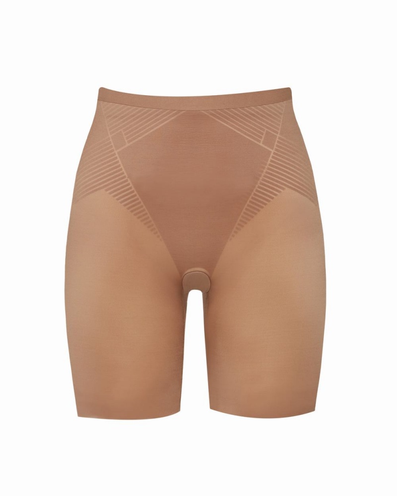 Kraťasy Spanx Thinstincts® 2.0 Mid-Thigh Cafe Au Lait | 6213795-NC