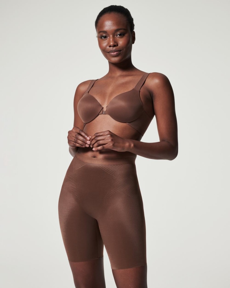 Kraťasy Spanx Thinstincts® 2.0 Mid-Thigh Hnědé | 2789346-QN