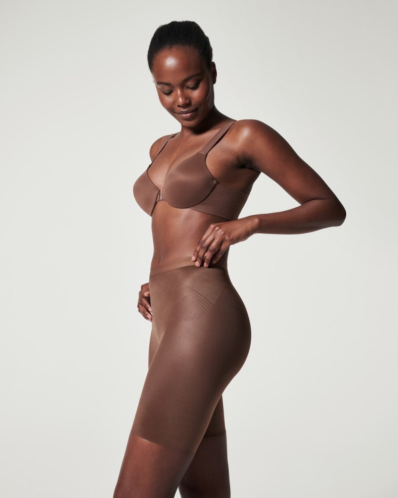 Kraťasy Spanx Thinstincts® 2.0 Mid-Thigh Hnědé | 2789346-QN