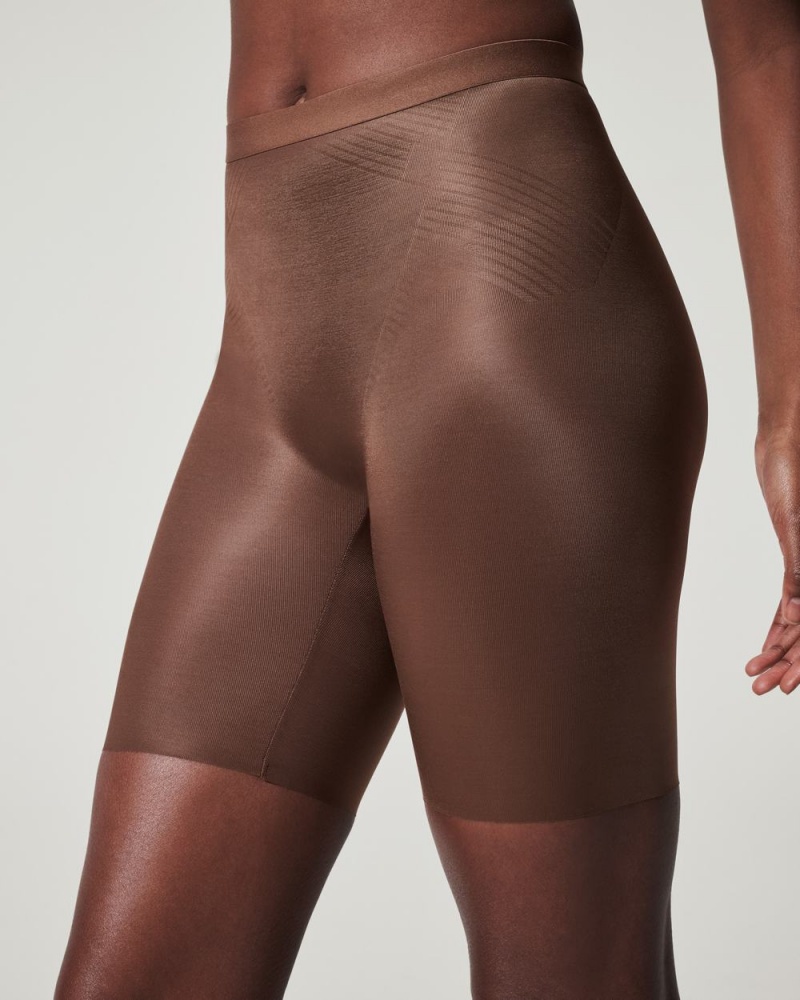 Kraťasy Spanx Thinstincts® 2.0 Mid-Thigh Hnědé | 2789346-QN