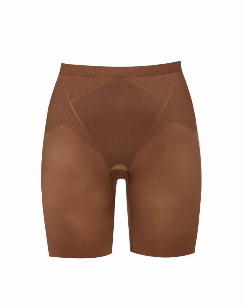 Kraťasy Spanx Thinstincts® 2.0 Mid-Thigh Hnědé | 2789346-QN