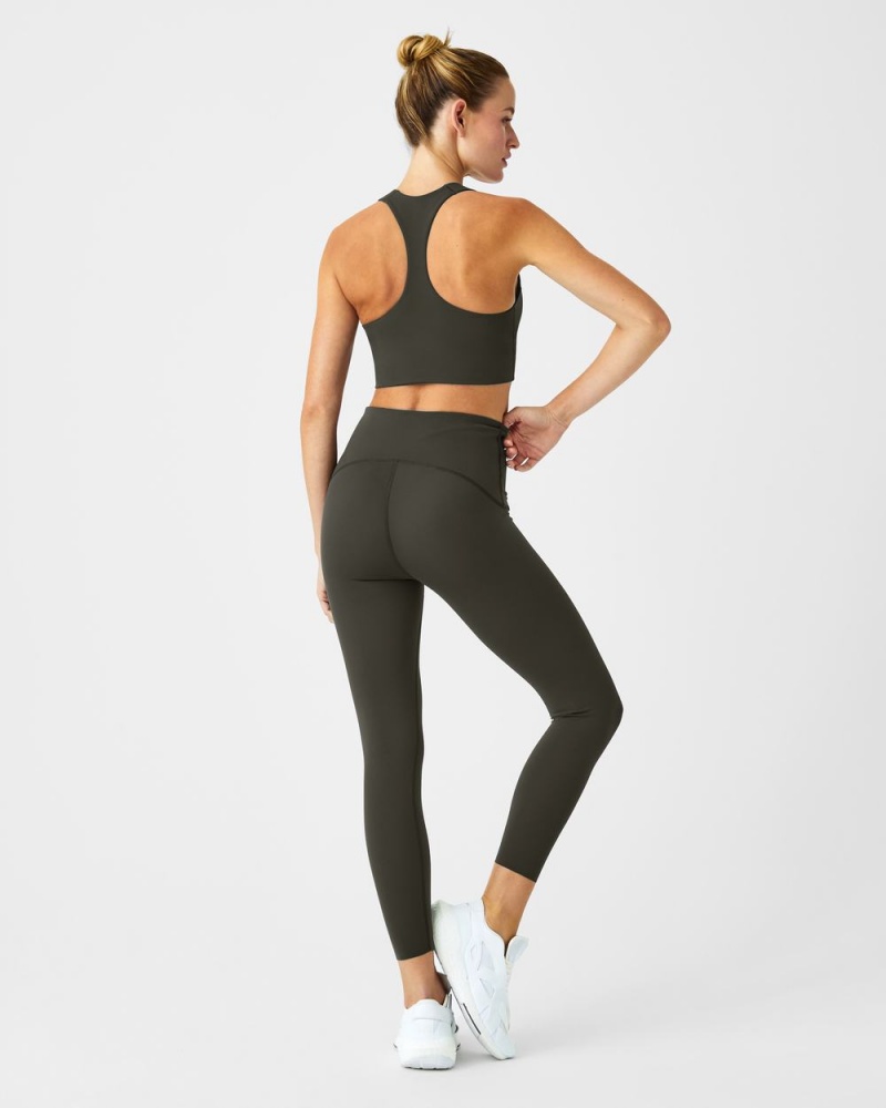 Legíny Spanx Booty Boost® Active 7/8 Olivy Zelené | 2350847-MI