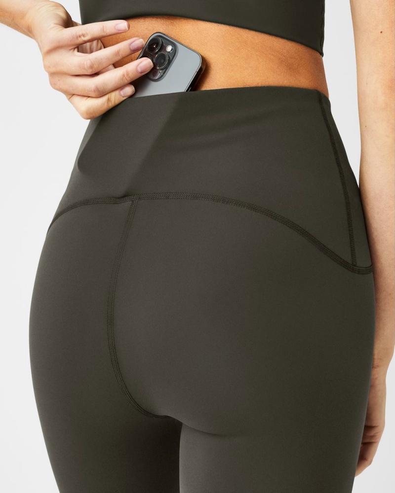 Legíny Spanx Booty Boost® Active 7/8 Olivy Zelené | 2350847-MI