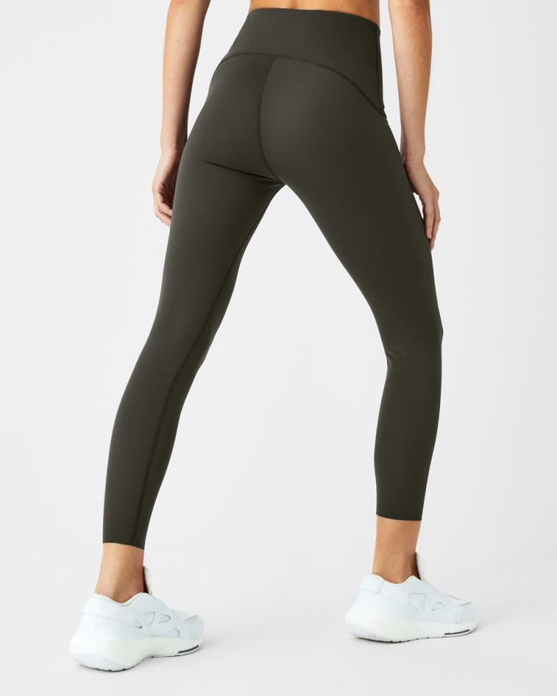 Legíny Spanx Booty Boost® Active 7/8 Olivy Zelené | 2350847-MI