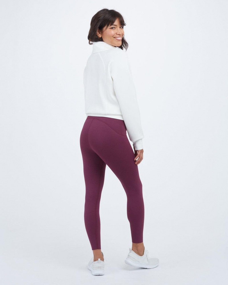 Legíny Spanx Booty Boost® Active 7/8 Vínové Fialové | 6204981-PU