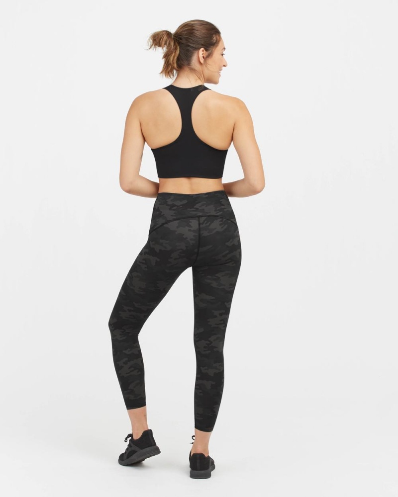 Legíny Spanx Booty Boost® Active Camo 7/8 Černé Maskáčové | 7980265-YN