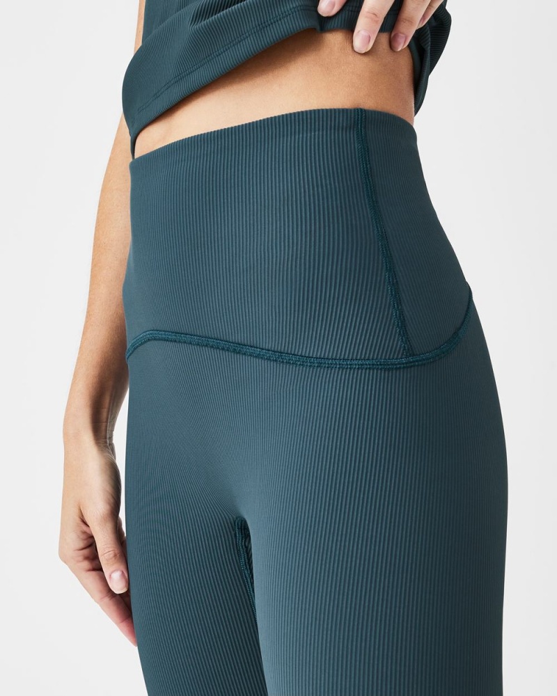 Legíny Spanx Booty Boost® Active Contour Rib 7/8 Tmavě Blankyt | 7248390-JD