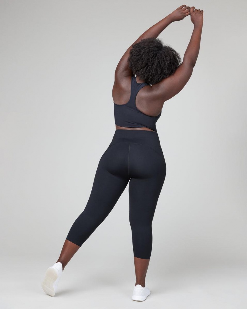 Legíny Spanx Booty Boost® Active Cropped Černé | 6473852-TB
