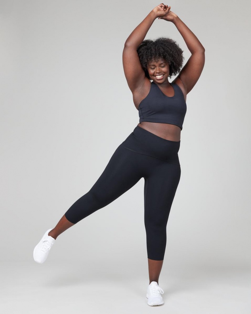 Legíny Spanx Booty Boost® Active Cropped Černé | 6473852-TB