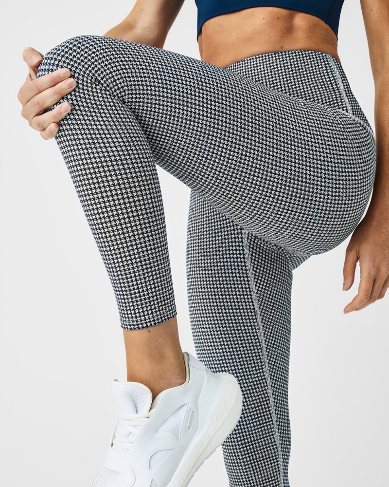 Legíny Spanx Booty Boost® Active Houndstooth 7/8 Houndstooth Offwhite | 7135489-VC