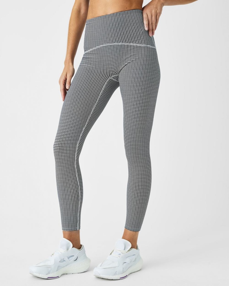 Legíny Spanx Booty Boost® Active Houndstooth 7/8 Houndstooth Offwhite | 7135489-VC