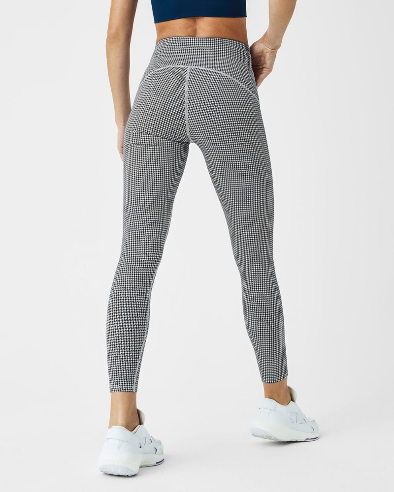 Legíny Spanx Booty Boost® Active Houndstooth 7/8 Houndstooth Offwhite | 7135489-VC